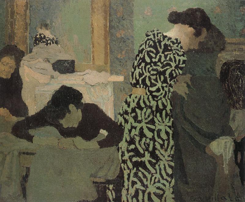 Has a floral pattern for clothing, Edouard Vuillard
